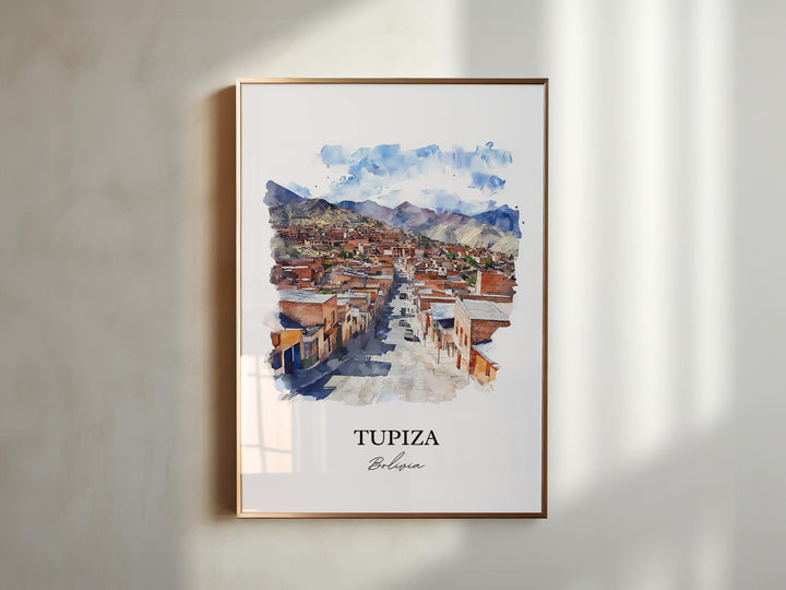 Tupiza Bolivia Wall Art, Potosí Print, Bolivia Watercolor Art, Tupiza Bolivia Gift, Travel Print, Travel Poster, Housewarming Gift