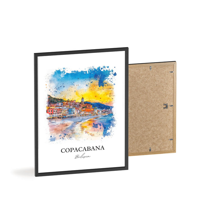 Copacabana Bolivia Wall Art, Lake Titicaca Print, Bolivia Artwork, Copacabana Bolivia Gift, Travel Print, Travel Poster, Housewarming Gift