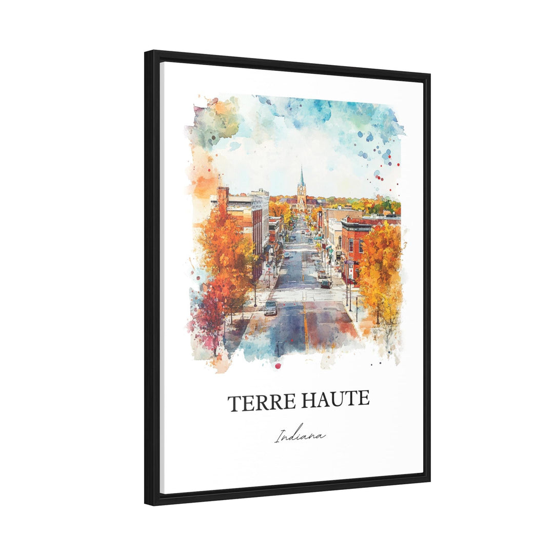 Terre Haute Wall Art, Vigo County Print, Indiana Watercolor Art, Terre Haute IN Gift, Travel Print, Travel Poster, Housewarming Gift