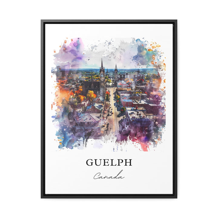 Guelph Wall Art, Guelph Ontario Print, Guelph Watercolor, Guelph Canada Gift, Travel Poster, Housewarming Gift