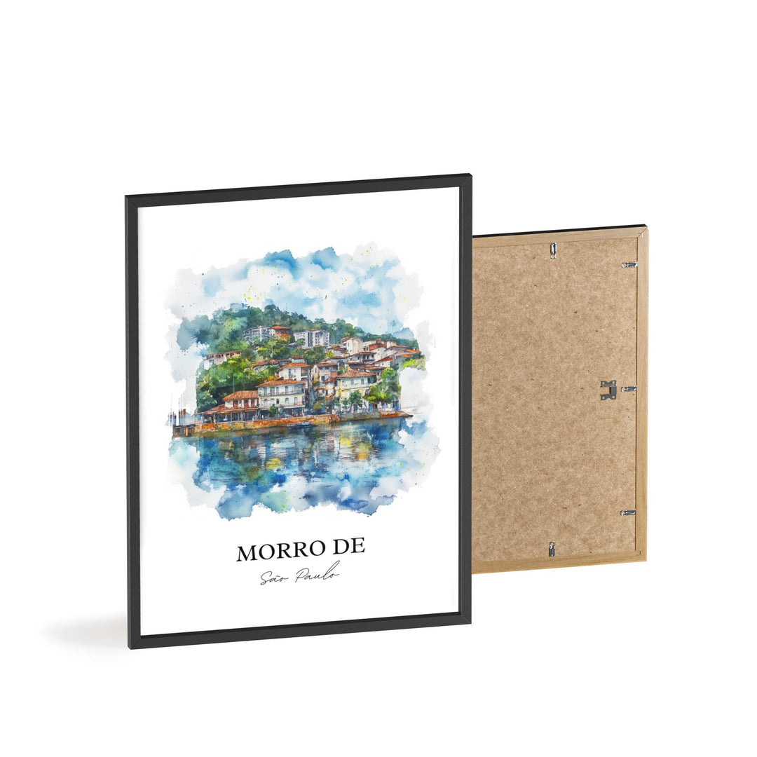 Morro de Sao Paulo Wall Art, Ilha de Tinharé Print, Brazil Artwork, Morro de Sao Paulo Gift, Travel Print, Travel Poster, Housewarming Gift