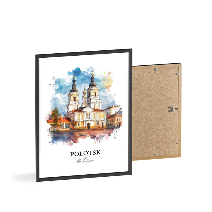 Polotsk Wall Art, Vitebsk Region Print, Belarus Watercolor Art, Polotsk Belarus Gift, Travel Print, Travel Poster, Housewarming Gift
