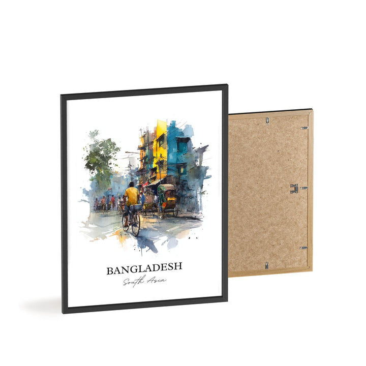 Bangladesh Wall Art, Bangladesh Print, Bangladesh Watercolor Art, Bangladesh Gift, Travel Print, Travel Poster, Housewarming Gift