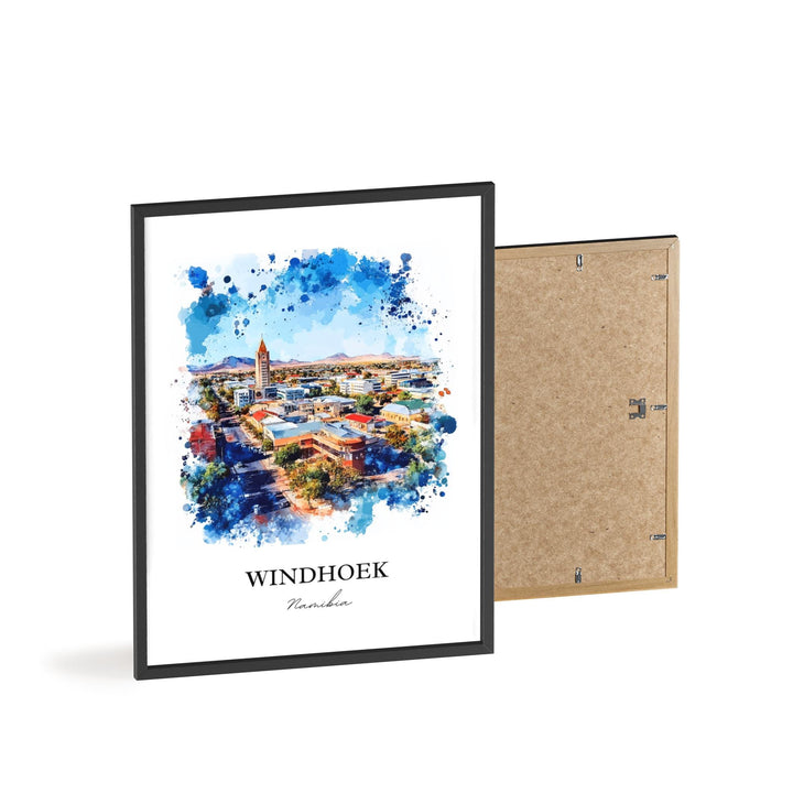 Windhoek Wall Art, Windhoek Namibia Print, Namibia Watercolor Art, Namibia Gift, Travel Print, Travel Poster, Housewarming Gift