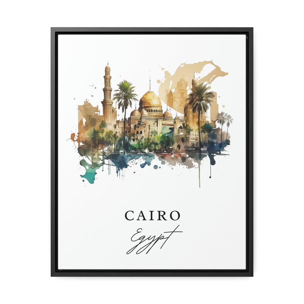 Cairo traditional travel art - Egypt, Cairo poster, Wedding gift, Birthday present, Custom Text, Personalised Gift
