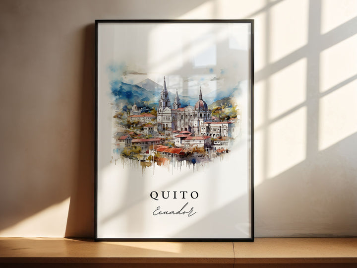 Quito Ecuador wall art - Ecuador, Quito poster, Quito Wedding gift, Birthday present, Custom Text, Personalized Gift