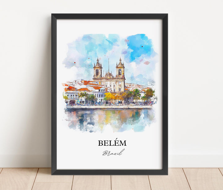 Belém Brazil Wall Art, Pará Print, Brazil Watercolor Art, Belém Brazil Gift, Travel Print, Travel Poster, Housewarming Gift