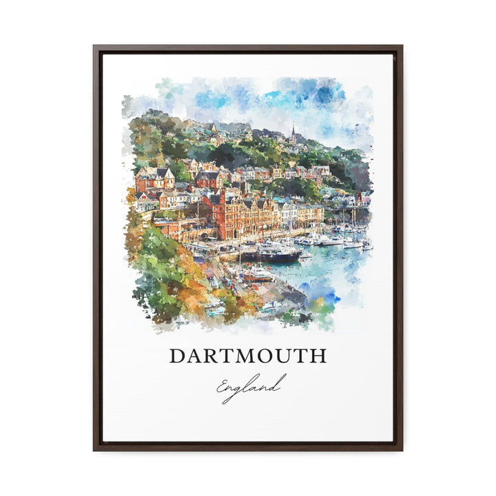 Dartmouth England Wall Art, Devon UK Print, Dartmouth Watercolor Art, Devon England Gift, Travel Print, Travel Poster, Housewarming Gift