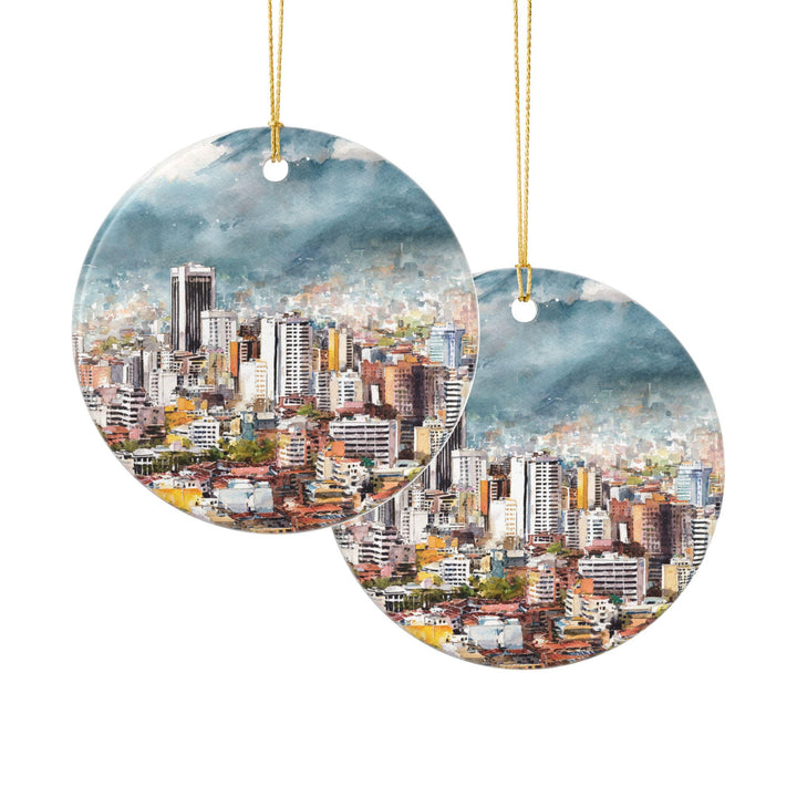 Caracas Ornament: Unique Caracas Souvenir, Caracas Skyline Xmas Decor, and Authentic Caracas Venezuela Gift