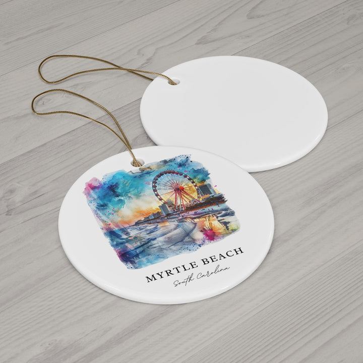 Myrtle Beach SC Ornament: Unique Myrtle Beach Souvenir, Myrtle Beach Xmas Decor, and Authentic Myrtle Beach Christmas Gift