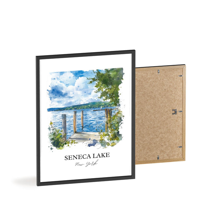 Seneca Lake Wall Art, Finger Lakes Print, Finger Lakes NY Watercolor Art, Seneca Lake Gift, Travel Print, Travel Poster, Housewarming Gift