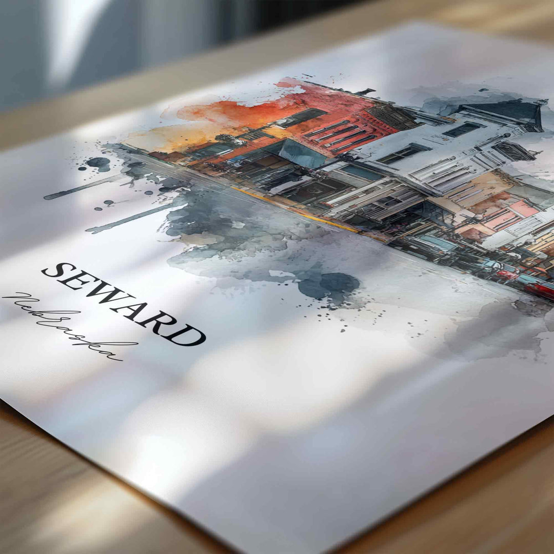 Seward, Nebraska – Watercolor Art Print