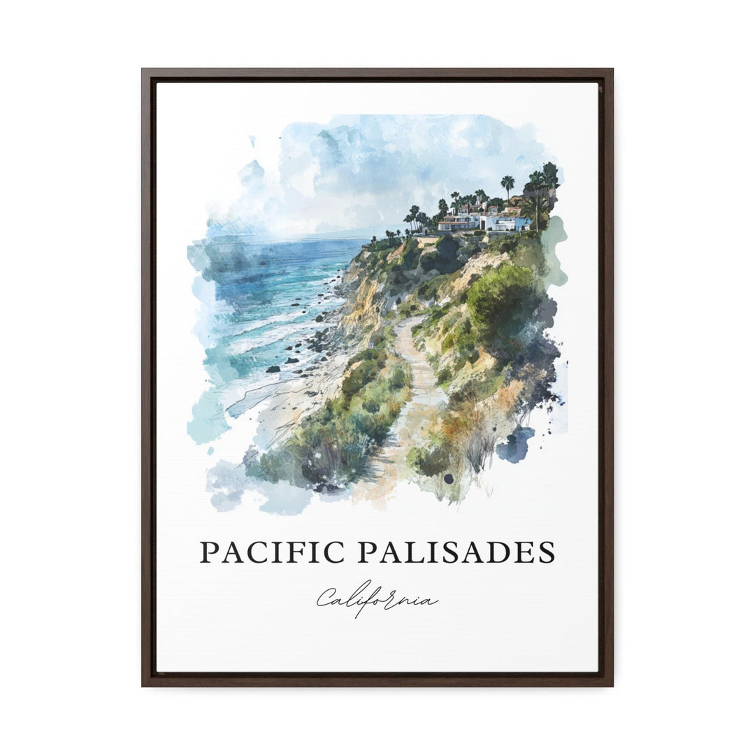 Pacific Palisades Wall Art, Los Angeles Print, LA Watercolor Art, Pacific Palisades Gift, Travel Print, Travel Poster, Housewarming Gift