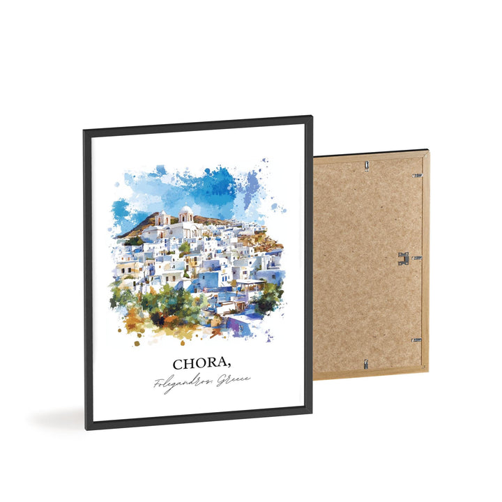 Chora, Greece – Watercolor Art Print