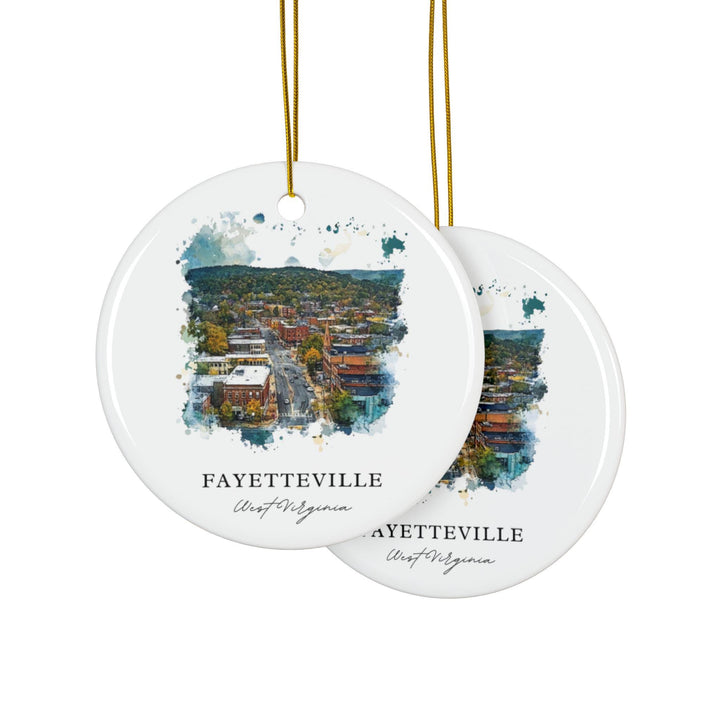 Fayetteville WV Ornament: Unique Fayetteville WV Souvenir, West Virginia Xmas Decor, and Authentic West Virginia Gift
