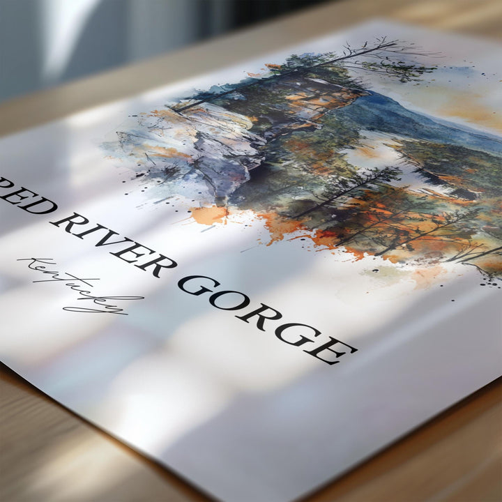 Red River Gorge, Kentucky, Kentucky – Watercolor Art Print