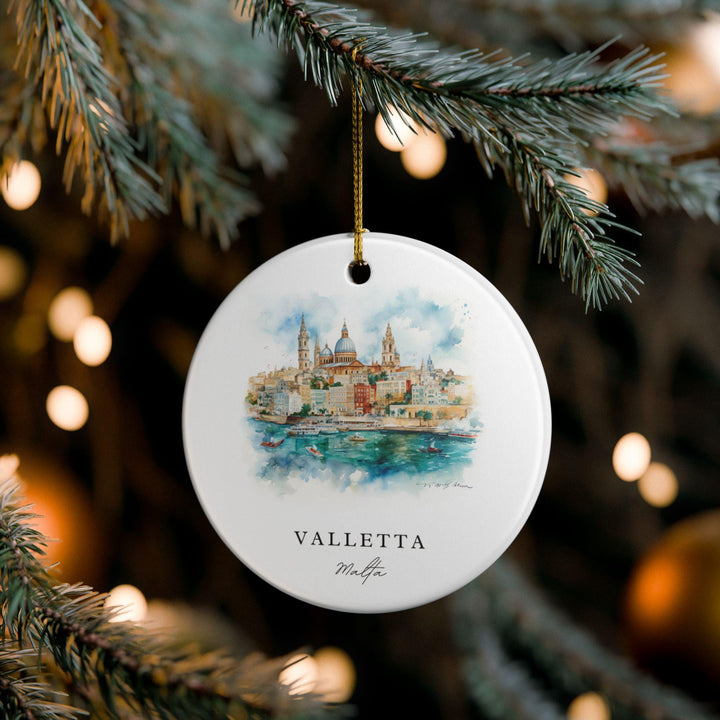 Valletta Malta Ornament: Unique Valletta Souvenir, Valletta Xmas Decor, and Authentic Valletta Malta Gift