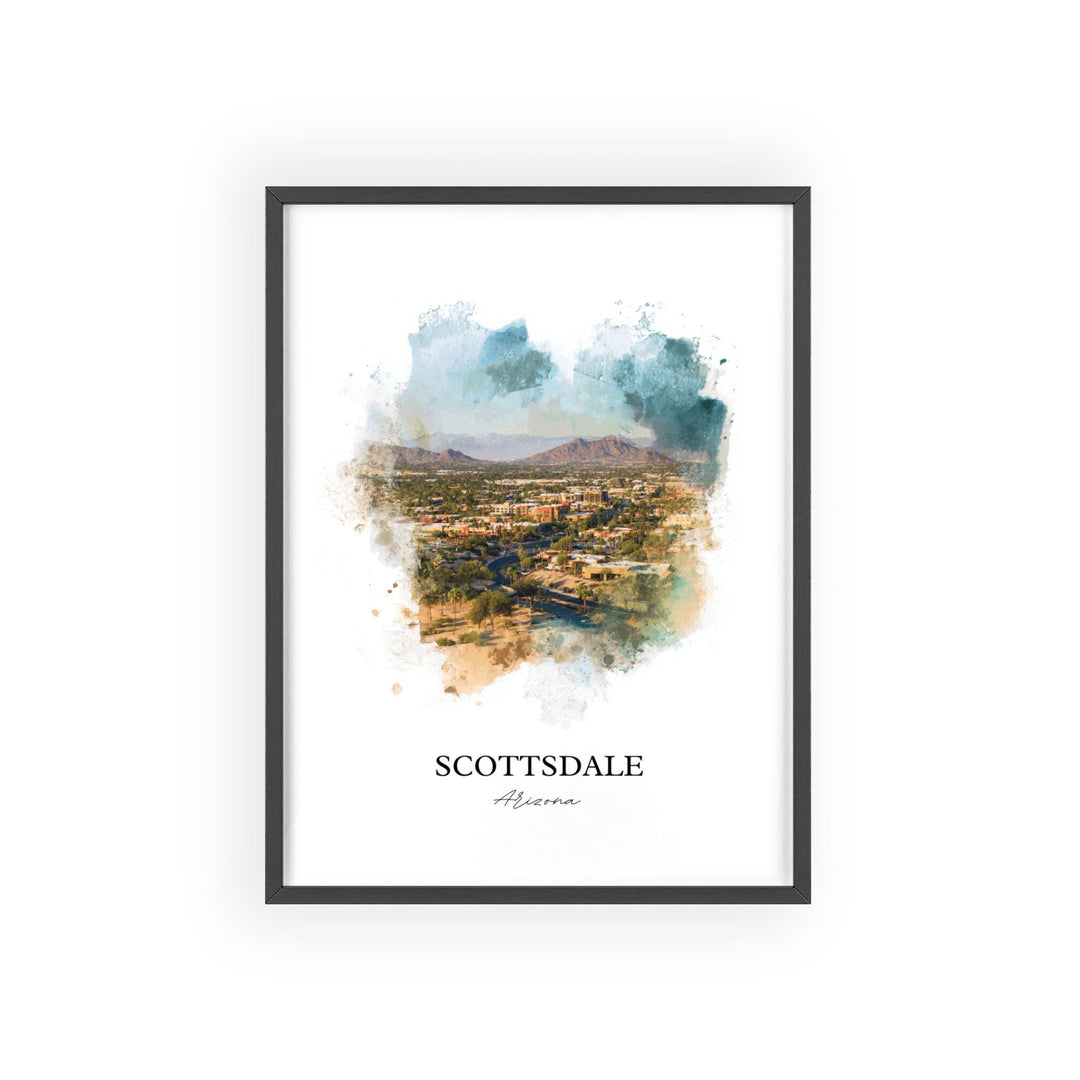 Scottsdale, Arizona – Watercolor Art Print