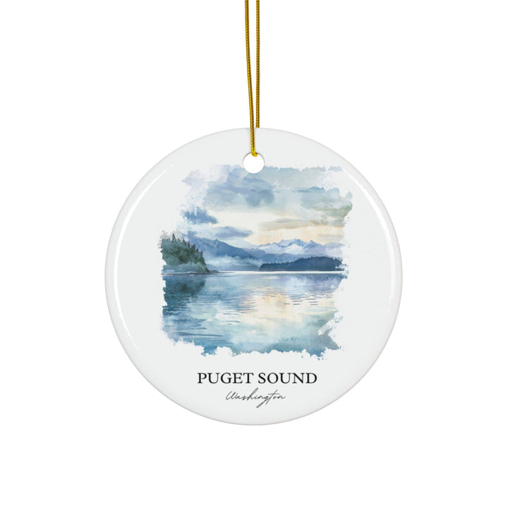 Puget Sound WA Ornament: Unique Puget Sound Souvenir, Puget Sound Xmas Decor, and Authentic Puget Sound Washington Gift
