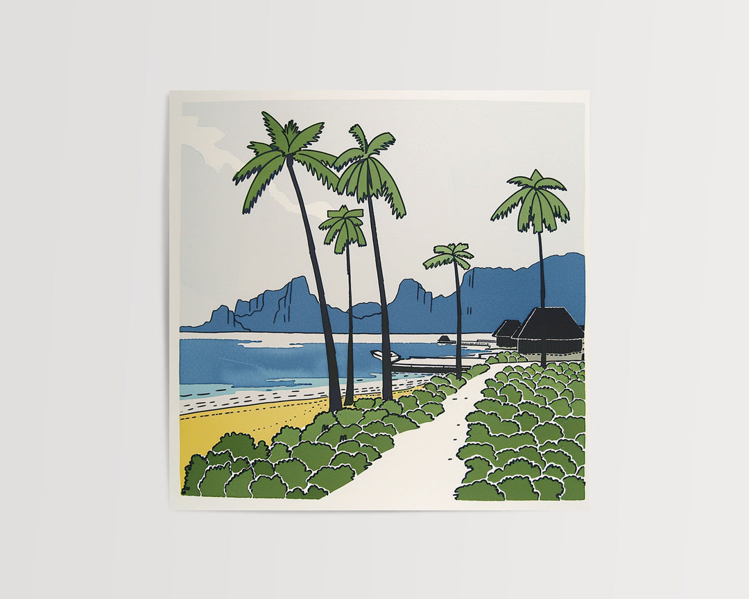 Bora Bora, French Polynesia – Watercolor Art Print