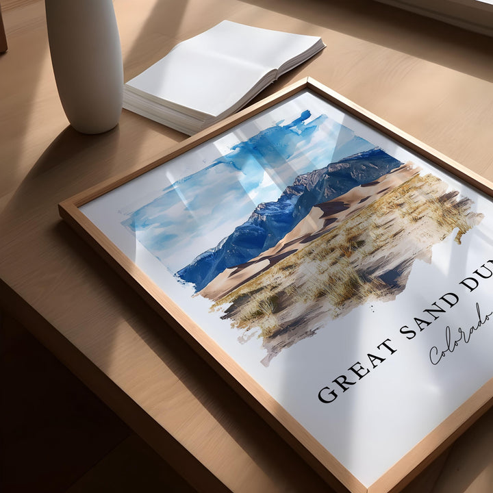 Great Sand Dunes, Colorado – Watercolor Art Print