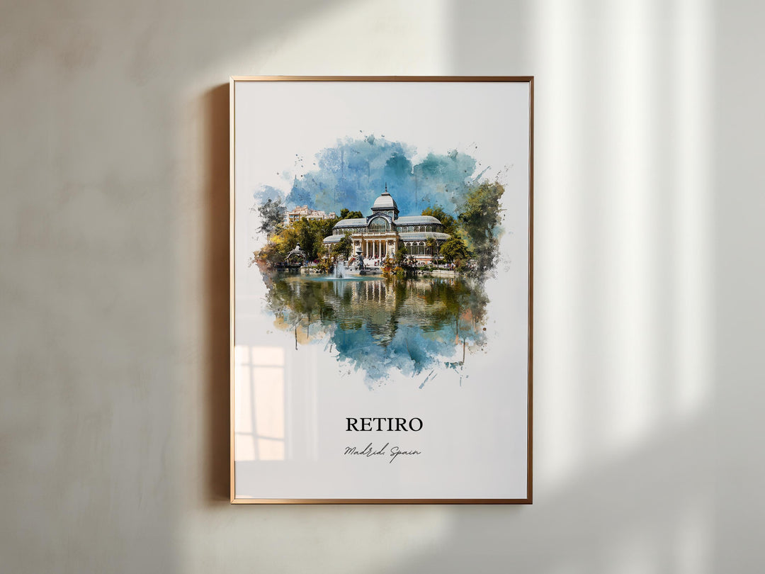 Retiro, Spain – Watercolor Art Print