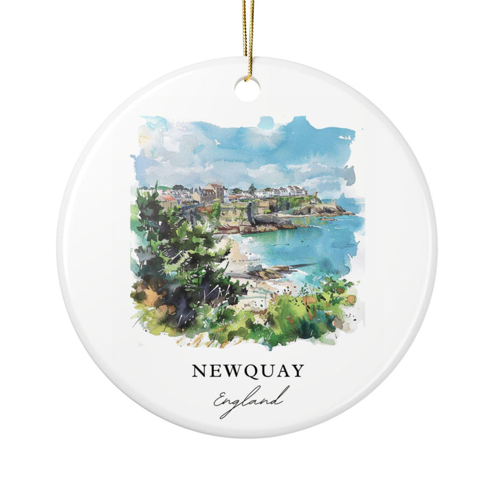 Newquay England Ornament: Unique Newquay Souvenir, Newquay Xmas Decor, and Authentic Newquay Gift