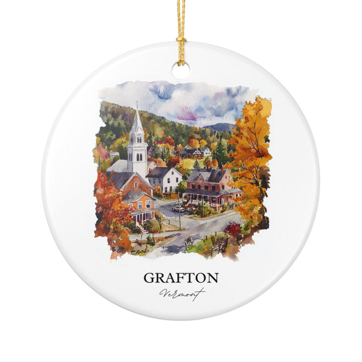 Grafton Vermont Ornament: Unique Grafton Souvenir, Grafton VT Xmas Decor, and Authentic Grafton Vermont Gift