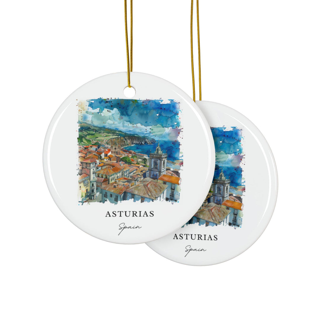 Asturias Spain Ornament: Unique Asturias Souvenir, Asturias Spain Xmas Decor, and Authentic Spain Gift