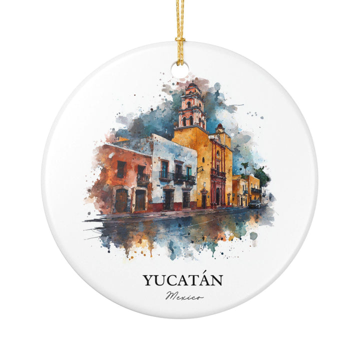 Yucatan Mexico Switzerland Ornament: Unique Yucatán Souvenir, Yucatán Xmas Decor, and Authentic Yucatán Peninsula Gift