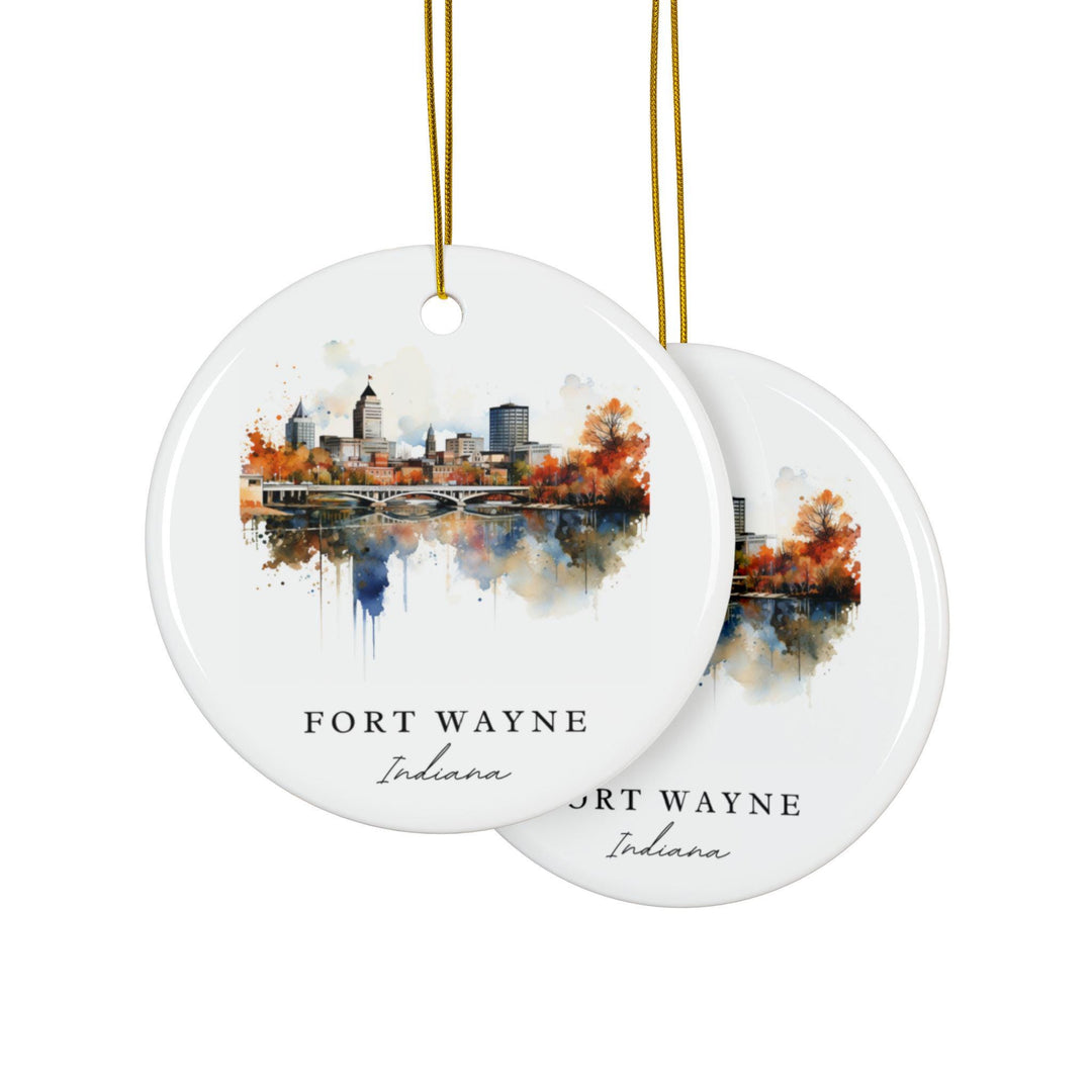 Fort Wayne IN Ornament: Unique Fort Wayne Souvenir, Fort Wayne Decor, and Fort Wayne Indiana Christmas Gift
