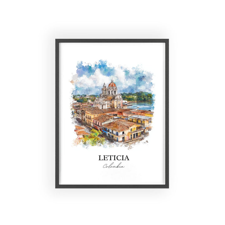 Leticia Colombia Wall Art, Amazon River Print, Colombia Watercolor, Leticia Colombia Gift, Travel Print, Travel Poster, Housewarming Gift