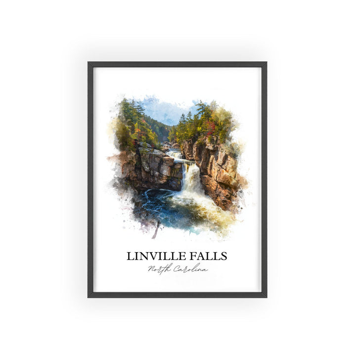 Linville Falls Wall Art, Linville NC Print, North Carolina Artwork, Linville Falls Gift, Travel Print, Travel Poster, Housewarming Gift