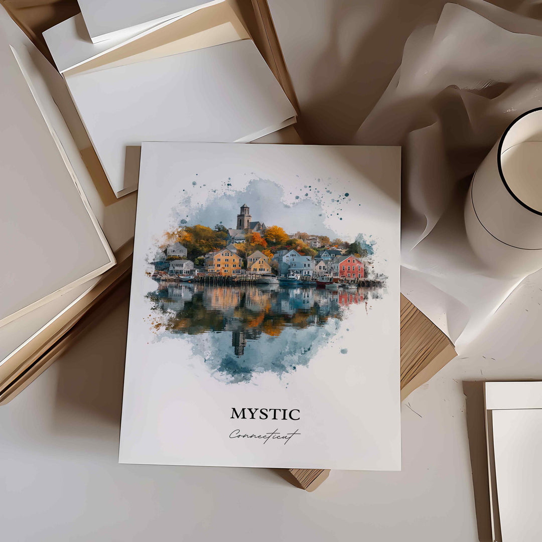 Mystic, Connecticut – Watercolor Art Print