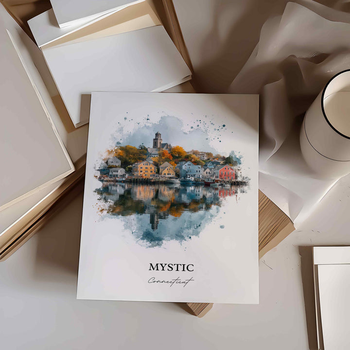 Mystic, Connecticut – Watercolor Art Print