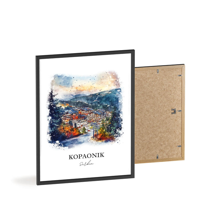 Kopaonik Wall Art, Kosovo Print, Serbia Watercolor Art, Kopaonik Serbia Gift, Travel Print, Travel Poster, Housewarming Gift
