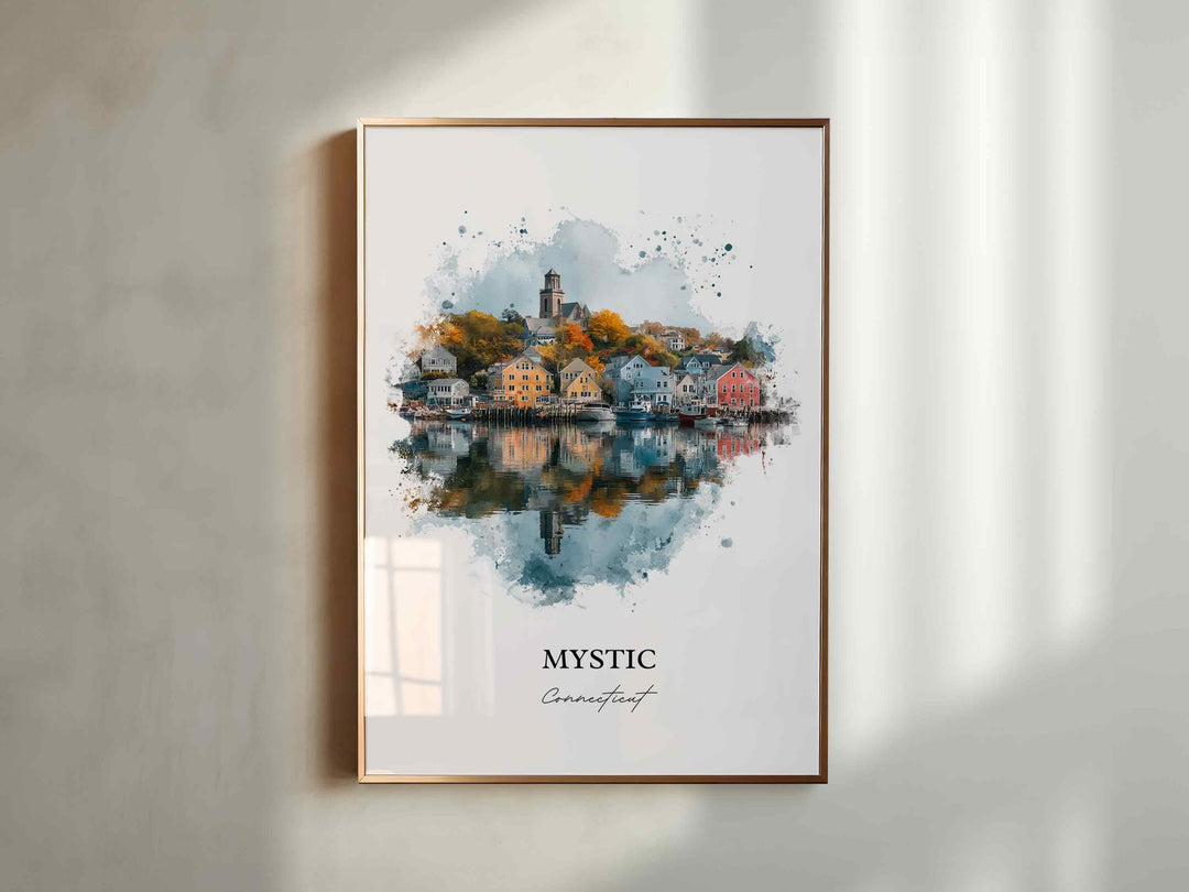 Mystic, Connecticut – Watercolor Art Print