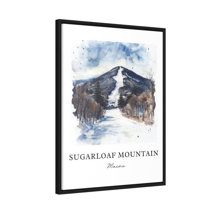 Sugarloaf Mountain ME Art, Sugarloaf Mtn Print, Carrabassett Valley, Franklin County ME Gift,