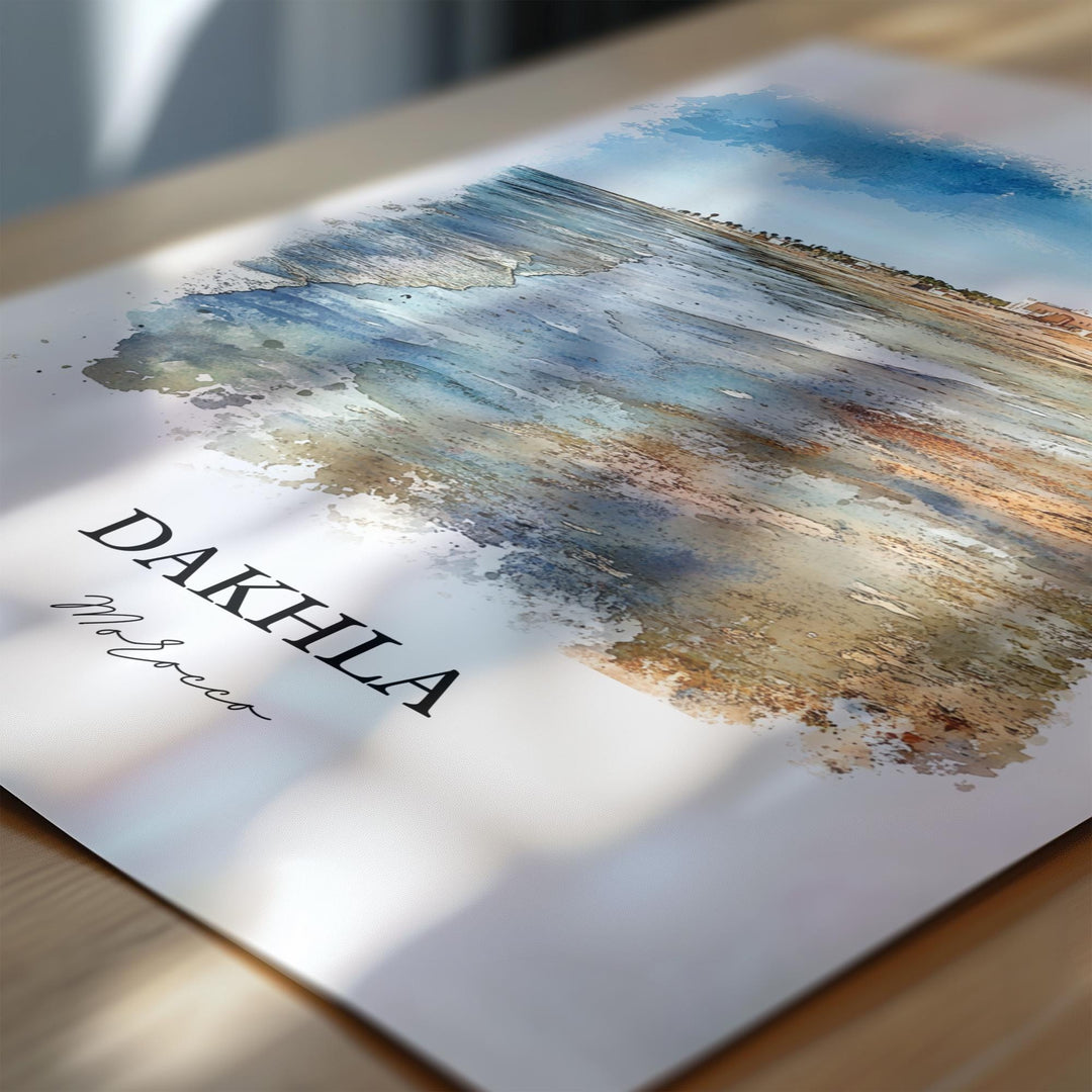 Dakhla, Morocco – Watercolor Art Print