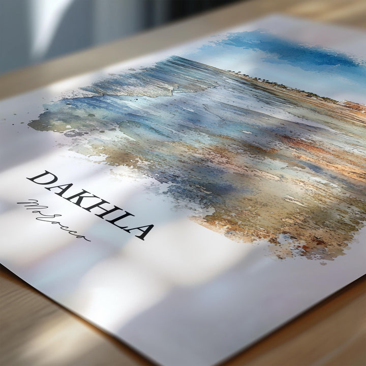 Dakhla, Morocco – Watercolor Art Print