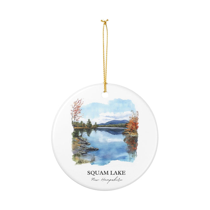 Squam Lake Ornament: Unique Squam Lake Souvenir, Squam Lake Xmas Decor, and Authentic Squam Lake NH Gift