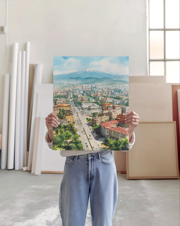 Tirana, Albania – Watercolor Art Print
