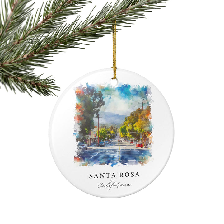 Santa Rosa Ornament: Unique Santa Rosa Souvenir, Santa Rosa Xmas Decor, and Authentic Santa Rosa California Gift