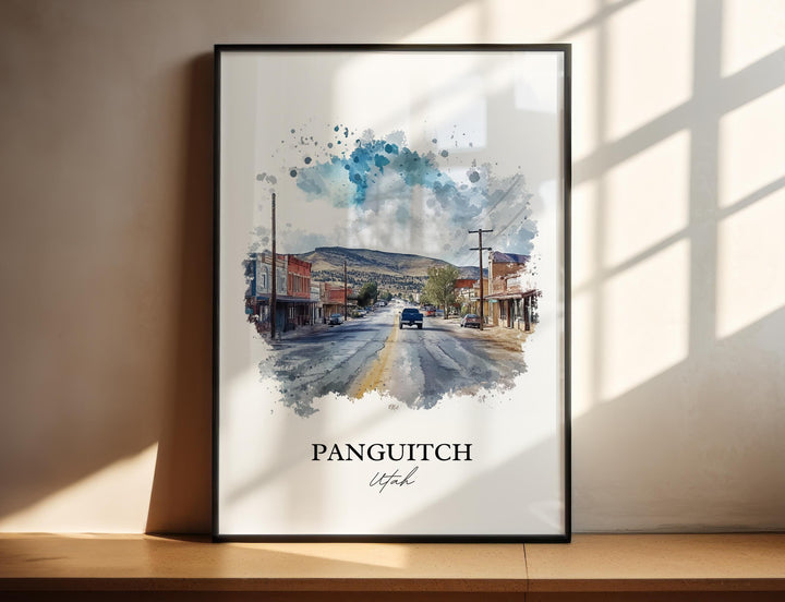 Panguitch UT Wall Art, Garfield County Print, Utah Watercolor Art, Panguitch Gift, Travel Print, Travel Poster, Housewarming Gift