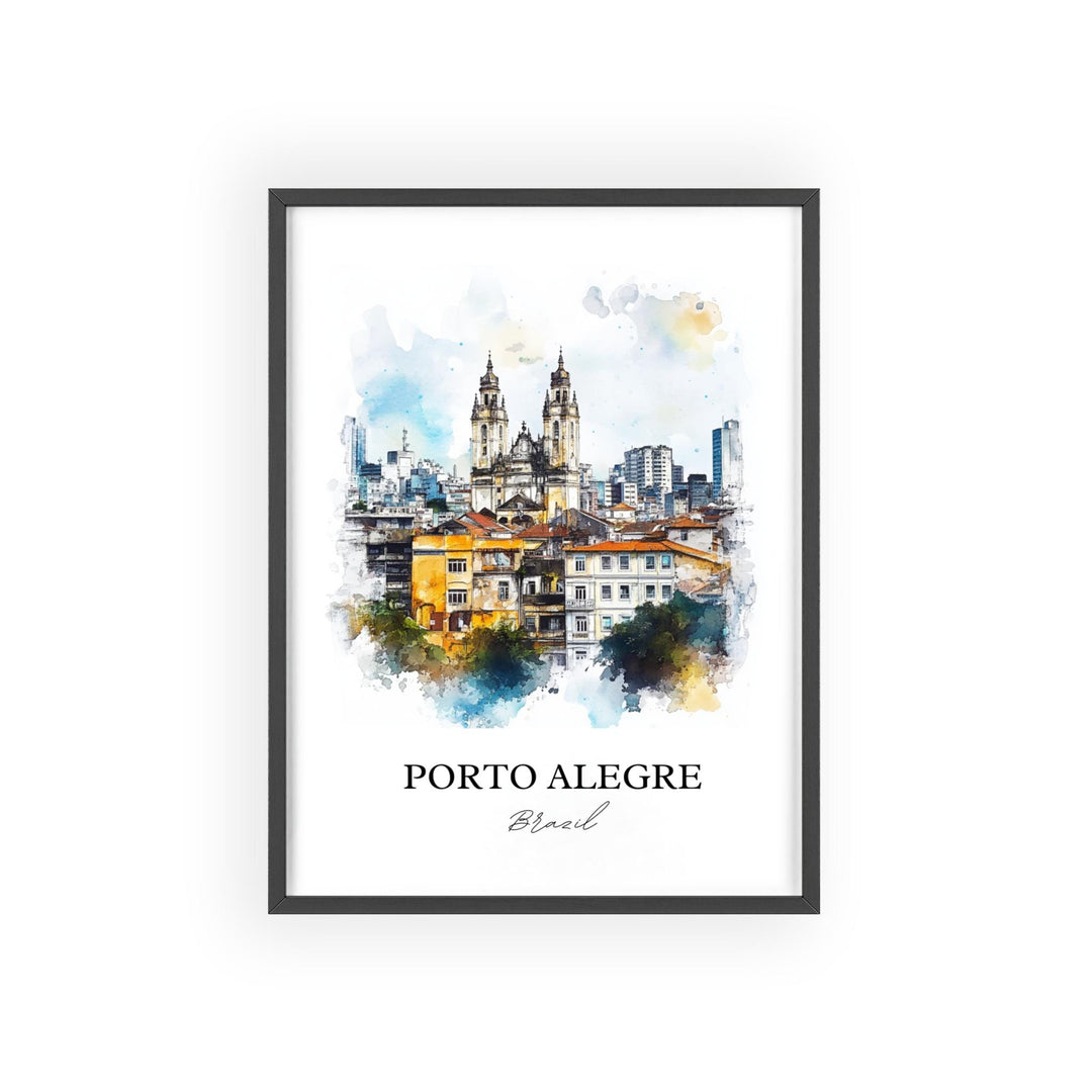 Porto Alegre, Brazil – Watercolor Art Print