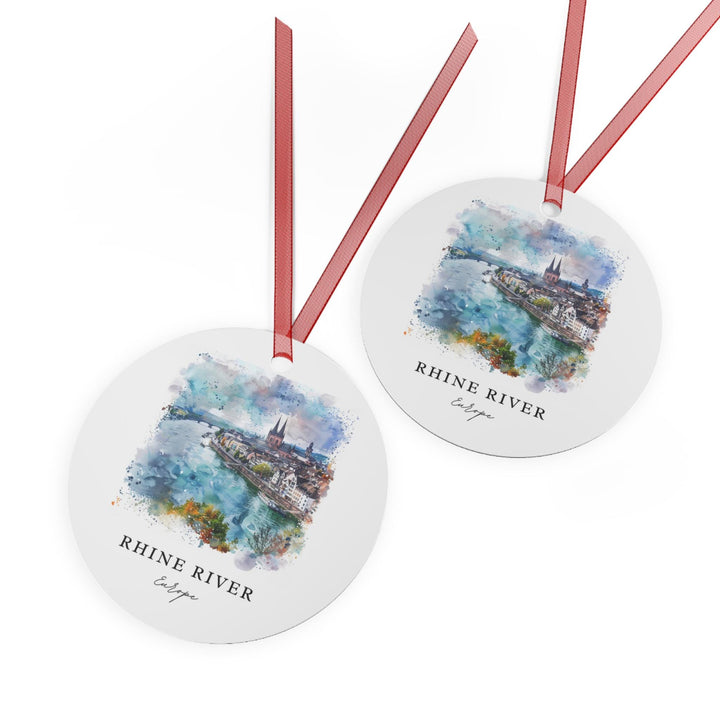 Rhine River Ornament: Unique Rhine River Souvenir, Rhine River Xmas Decor, and Authentic Rhine River Gift