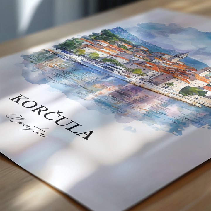 Korcula, Croatia – Watercolor Art Print