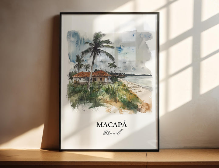 Macapá Brazil Wall Art, Amapá State Print, Brazil Watercolor Art, Macapá Gift, Travel Print, Travel Poster, Housewarming Gift
