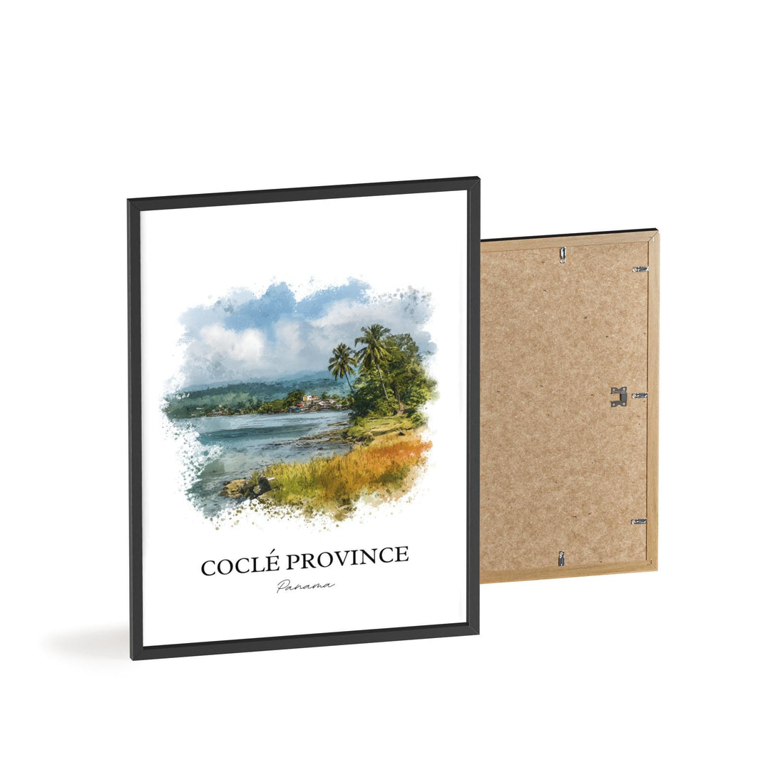 Coclé Province Wall Art, Panama Print, Panama Watercolor Art, Panama Gift, Coclé Panama Travel Print, Travel Poster, Housewarming Gift