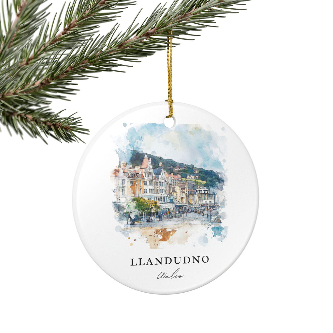 Llandudno Ornament: Unique Llandudno Souvenir, Wales Xmas Decor, and Authentic Wales Gift